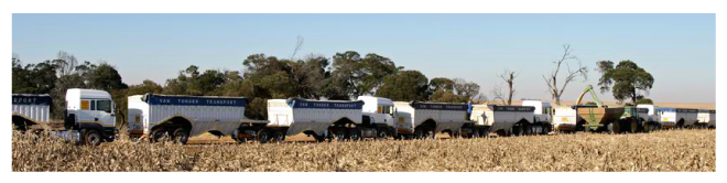 Van Tonder Trucks in Single file